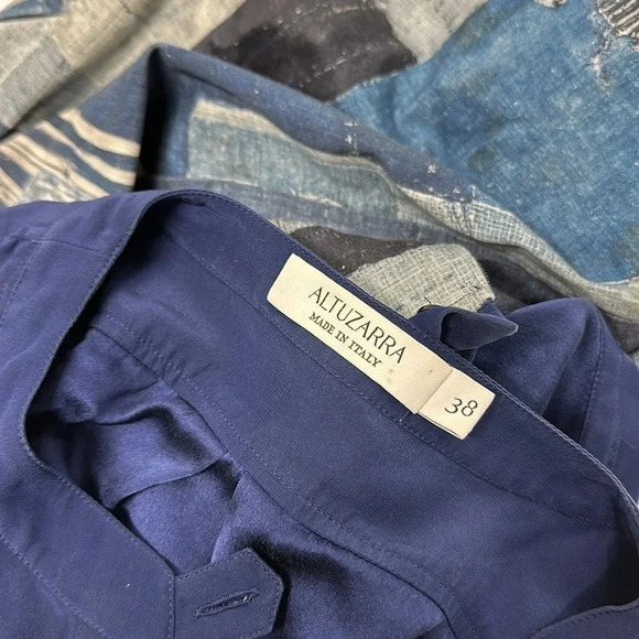 Altuzarra Dress Sleeveless Midi Patchwork Denim Print Blue IT Size 38 US XS 2 - Picture 12 of 15